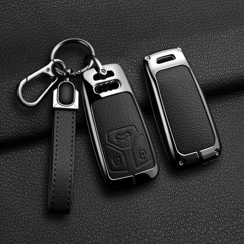 Husă Portchei din Aliaj de Zinc cu Piele pentru A5 A6 A7 A8 A4 RS3 RS4 SLINE Q3 Q5 Q7 Q8 B6 B7 B8, Decoratiuni Cheie, Carcasă