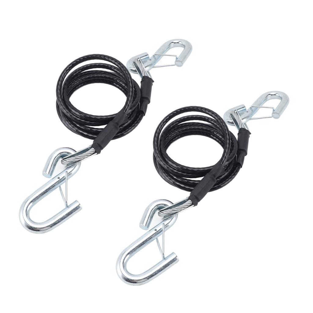 1 Pair Trailer Safety Cable 7 Feet BX88196 7500 Lbs Load Capacity Trailer Coiled Safety Chains