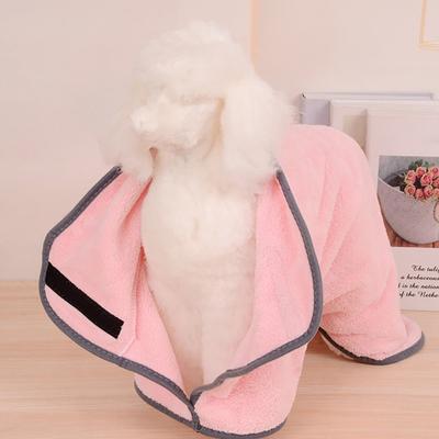 Dog Bathrobe Super Absorbent Pet Wrap Bath Towel After Bath Quick Drying Soft Pet Bathrobe for Dogs Cats Small Animals