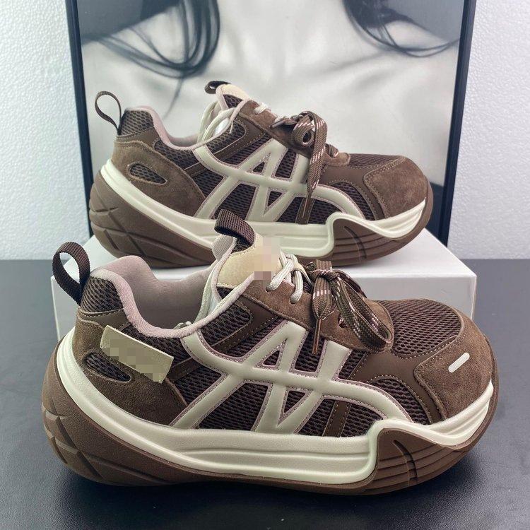 

New autumn platform dad shoes women s versatile height increase lightweight breathable casual sports shoes women s platform shoes 40 темно-коричневого