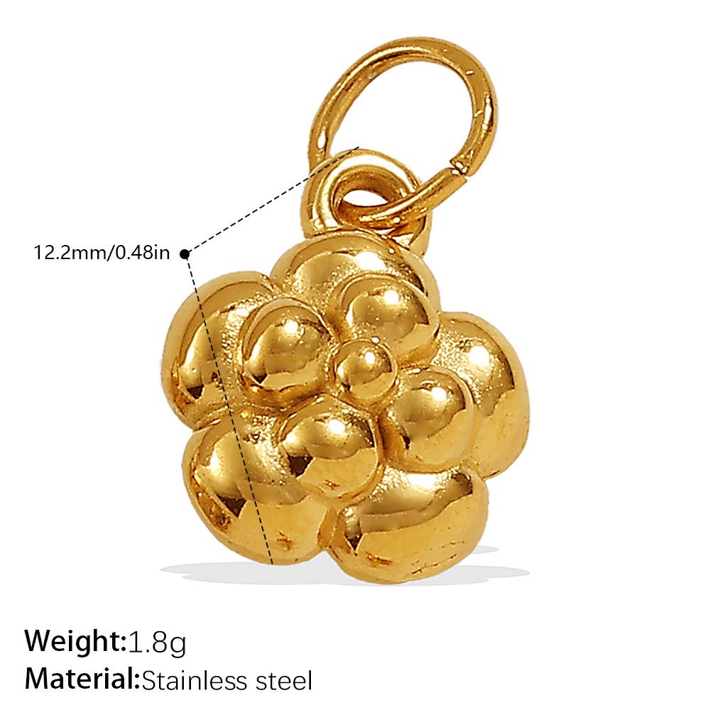 European & American Creative Floral Series Titanium Steel Pendant: Luxurious DIY Necklace & Bracelet Accessory.