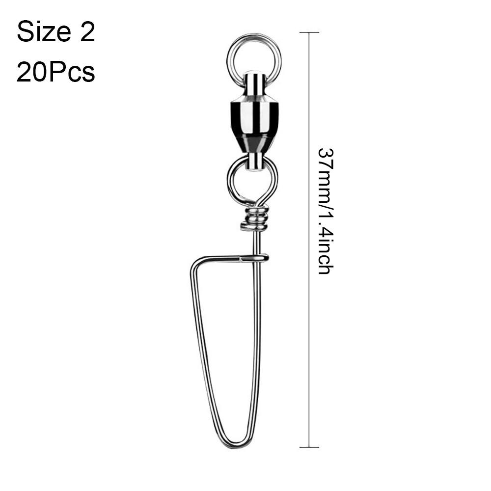 

High Speed Rolling Swivel Stainless Steel Swivels Tackle New Fishhook Lure Swivels Size 2