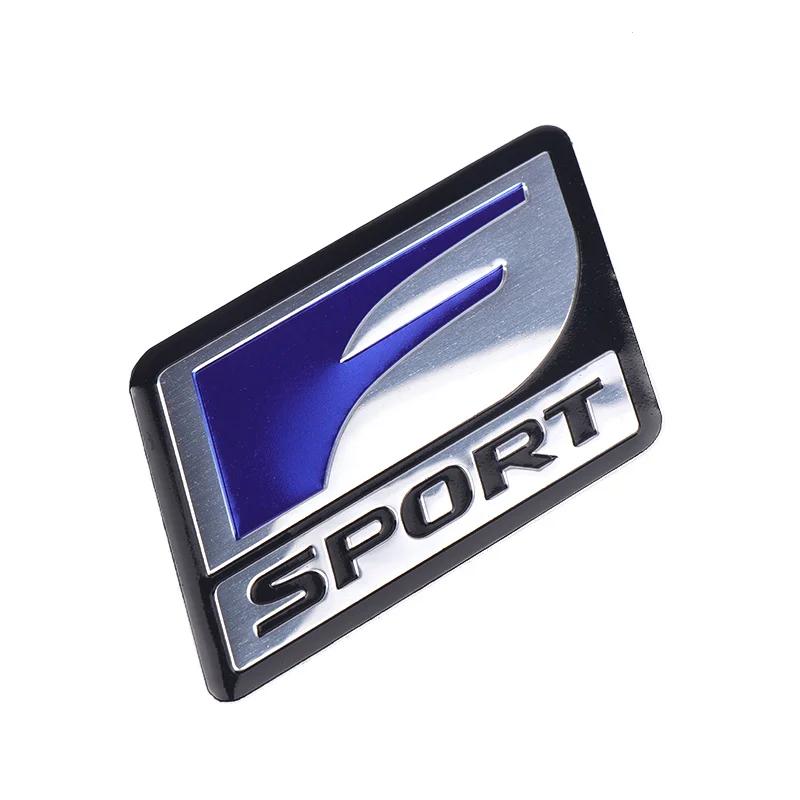 AABGE1 Car Styling 2PCS Fsport Badge Sticker 3D Metal Decoration Sticker Decal For Lexus GS RX RX300 RX350 ES IS250 ES350 LX570 Is200