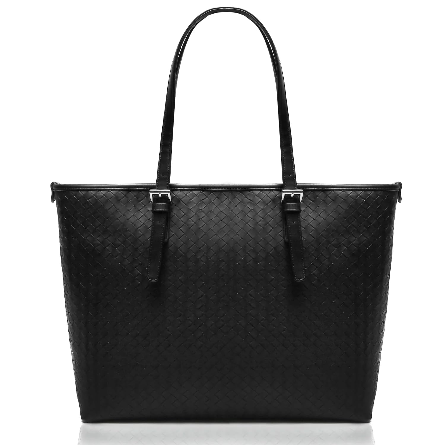 

UluWatu Tiger Premium Simple Tote Bag, Business Tote Bag, Black, Braided Design, A4 Size, Large Capacity, Intrecciato Pattern, Men s and Women s