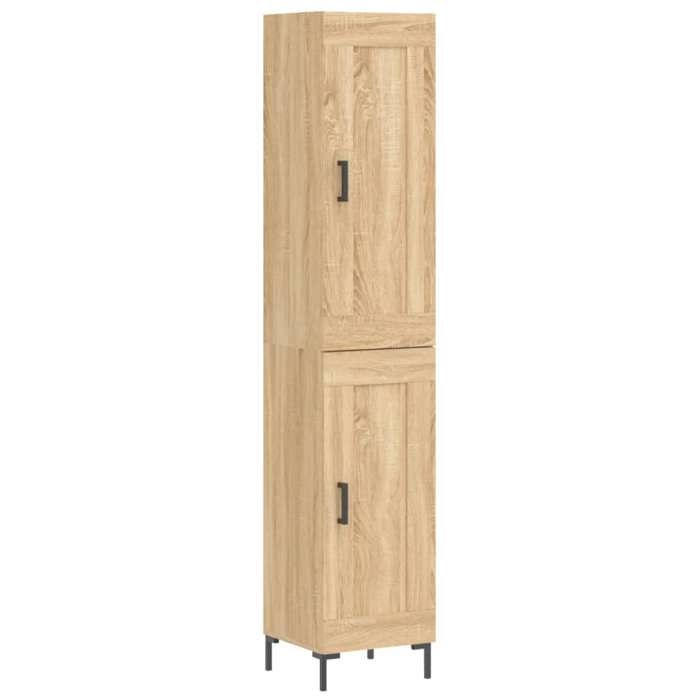 Maison Exclusive - Buffet haut Chêne sonoma 34,5x34x180 cm Bois d'ingénierie