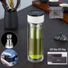 Double-Layer Glass Tea Infuser Travel Mug
