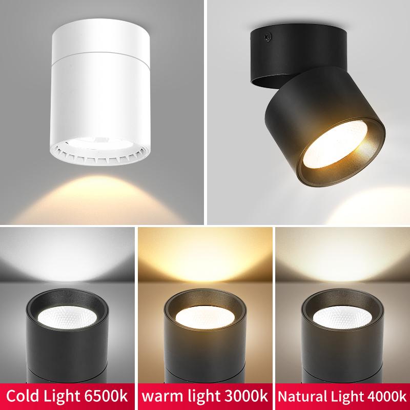 Led Downlight Faltbare Oberfläche Montiert Scheinwerfer 220V 10/15w Spot Lampen Hause Innen Dekorieren Beleuchtung Wohnzimmer Küche