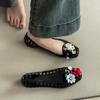 Fashion simple and versatile flower hollow flat sandals women's 2025 summer new wear casual temperament hole shoes
