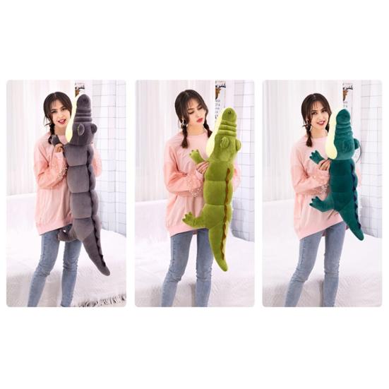Long Crocodile Plush Pillow Soft Segmented Stuffed Animal for Hugging & Decor Unique Gift for Kids Adults