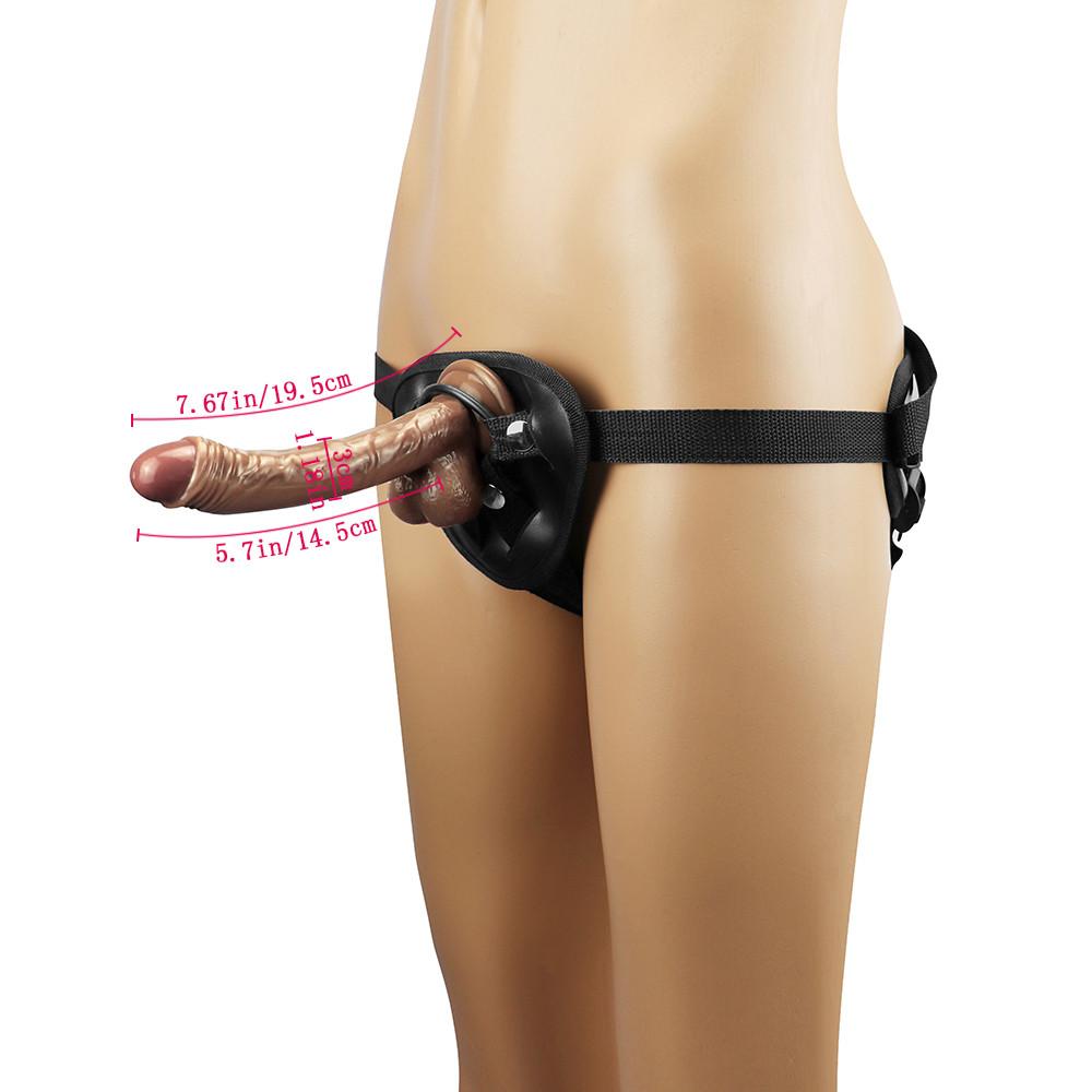 Black Leather Pants Dildo Holder Erotic Sex Toys for Women Men Lesbian Wearable Penis Panties Strap On Cock Adult Games