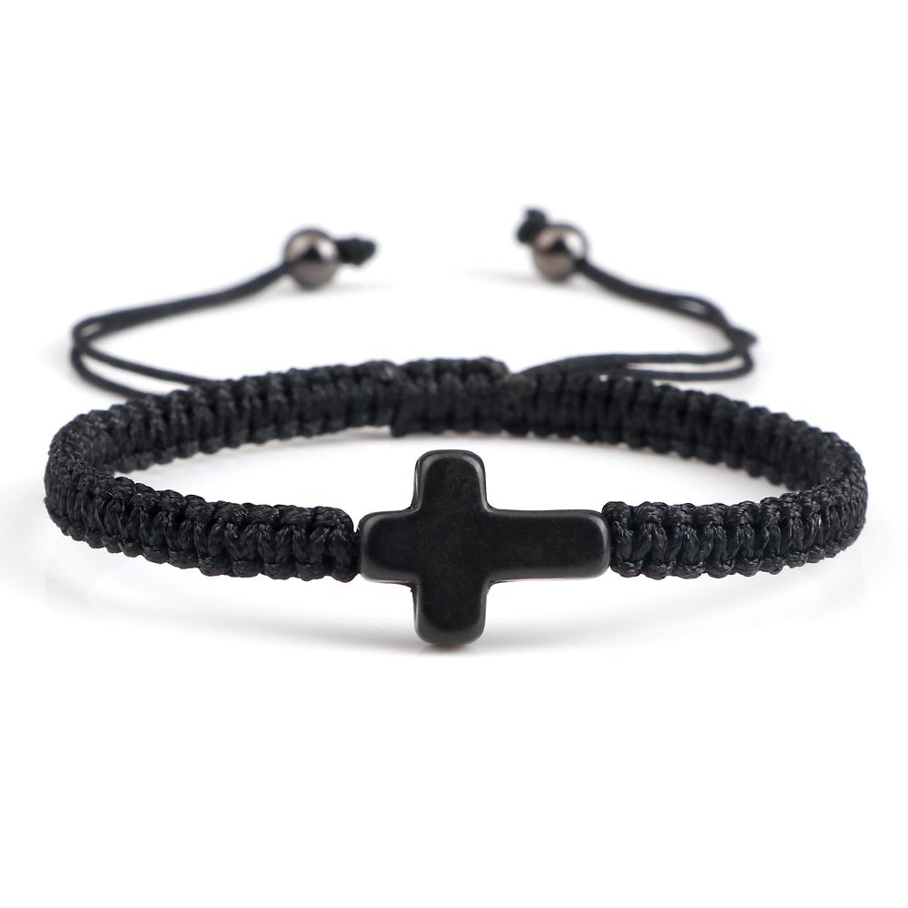 Neues Gebetskreuz Geflochtenes Armband Damen Herren Roter Nylonfaden Partnerarmbänder Verstellbar Yoga Heilung Armreif Kette Schmuck Geschenk