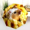 Sunflower pattern, automatic folding umbrella, portable and foldable design, 8 ribs, a Christmas or birthday gift.