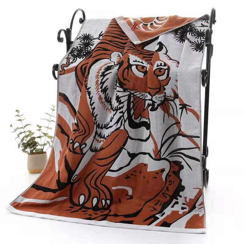 Домашнее банное полотенце из хлопковой марли банное полотенце для взрослых банное — фото 3