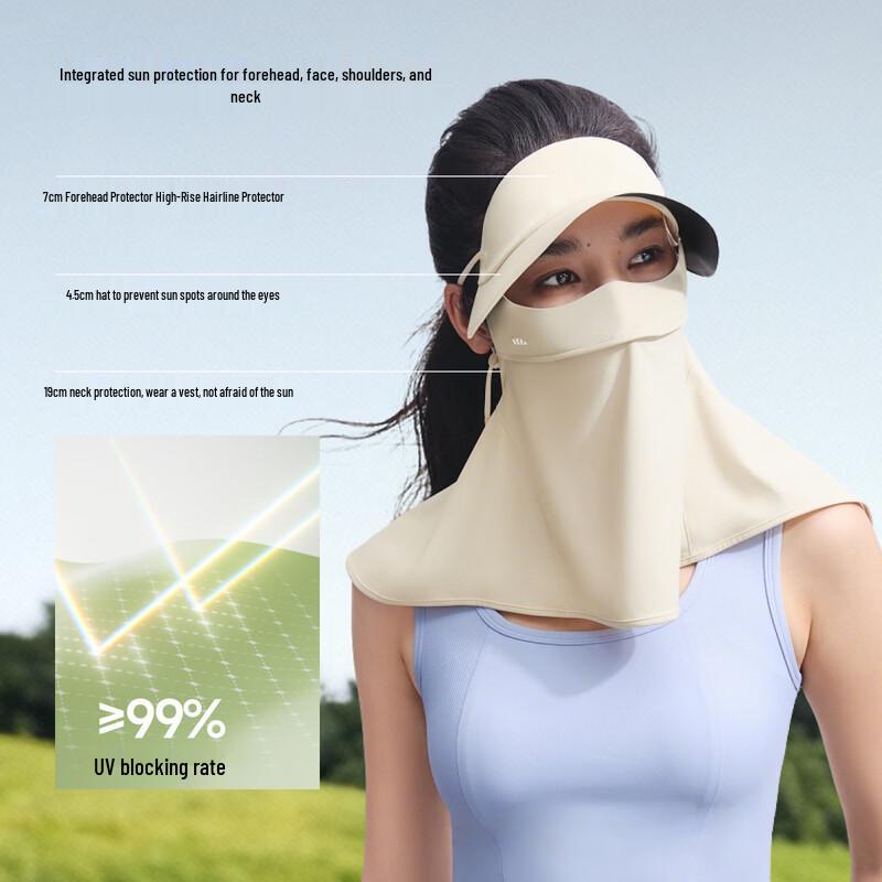 Beneunder Brimmed Full-Protection Sun Face Mask