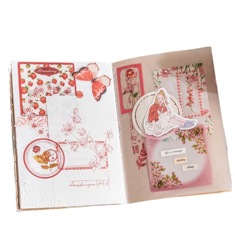 Sugar Poetry PET Stickers: Flowers In Mist Series - 30-Page Pack, 6 Floral Designs for Journals & DIY Projects