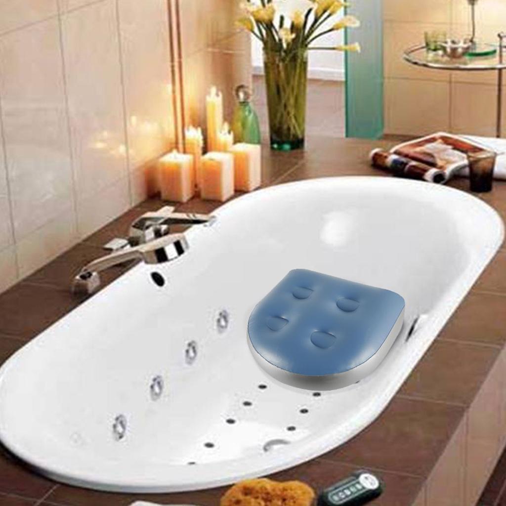 Bälteskudde Badtunna Spabad Kudde Spabad och Badtunna Förhöjningskudde Badrumsspabadskudde Uppblåsbar och Vattenfylld Dubbelsidig