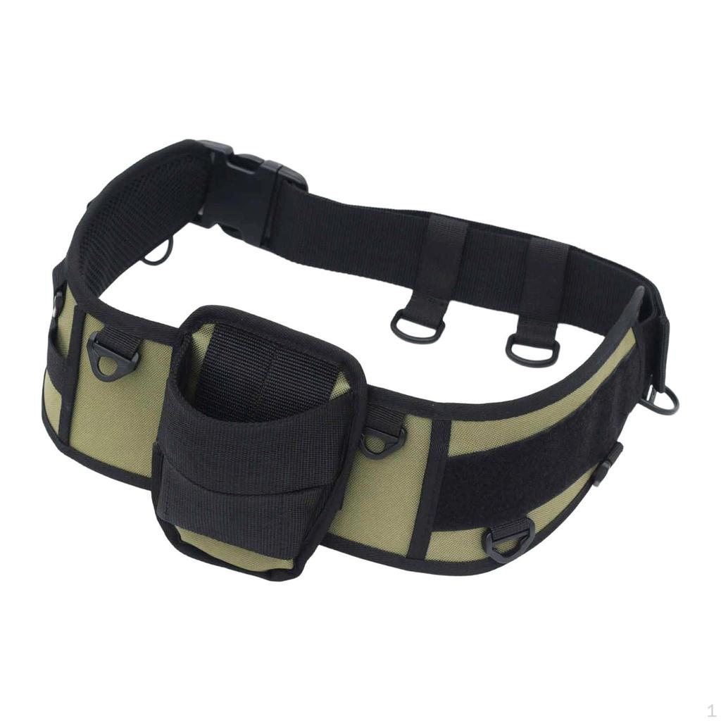 Adjustable Fishing Belt with Hanging Hooks, Rod Holder And Pole for Camping Sea