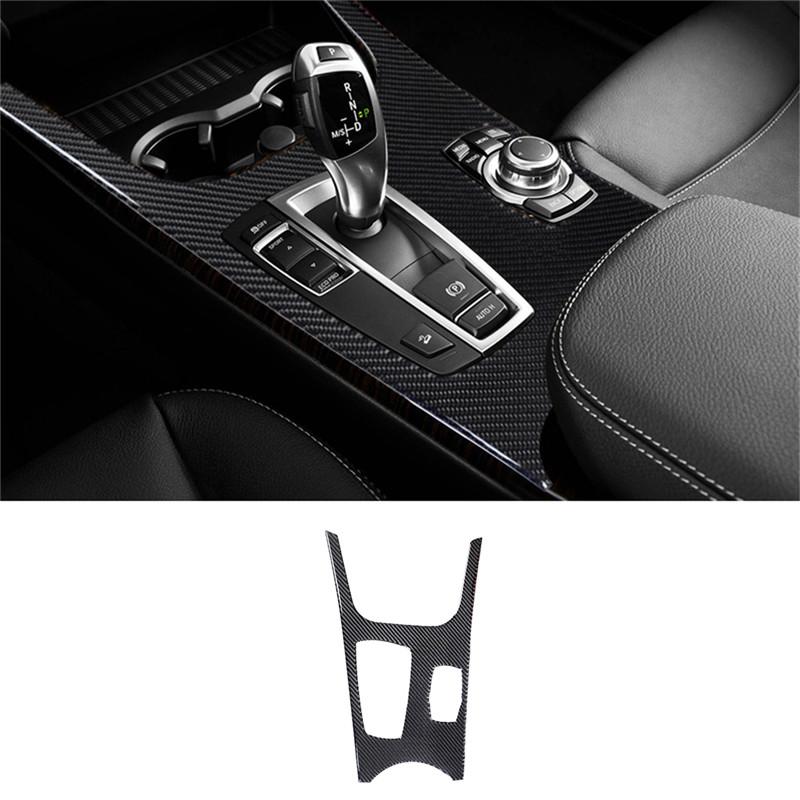 Kolfiber Bilinteriör Växelväljare Panel Trimskydd Dekaler För BMW X3 F25 X4 F26 2011-2017 Bilstyling Tillbehör