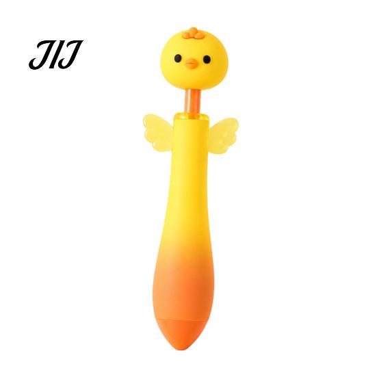 No Cap Push Pens Cute Animal Ballpoint Pen, 0.7mm Smooth Writing Retractable Gel for Students Pens, Owl/Chick/Penguin/Honeybee Pen School Office