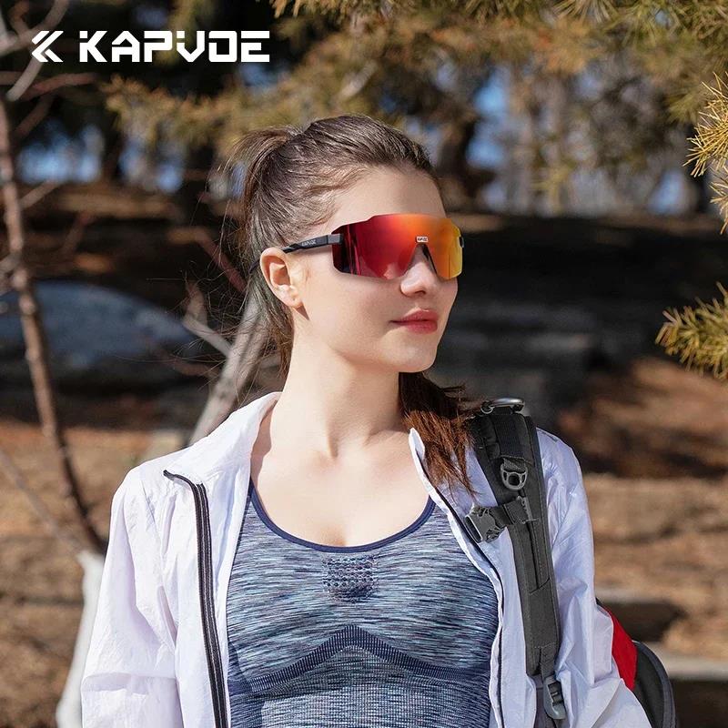Kapvoe Fashion Ultralight Photochromic Cycling Glasses Men Road Bike Sunglasses MTB Women Windproof UV400 Bicycle Running Glasse 7