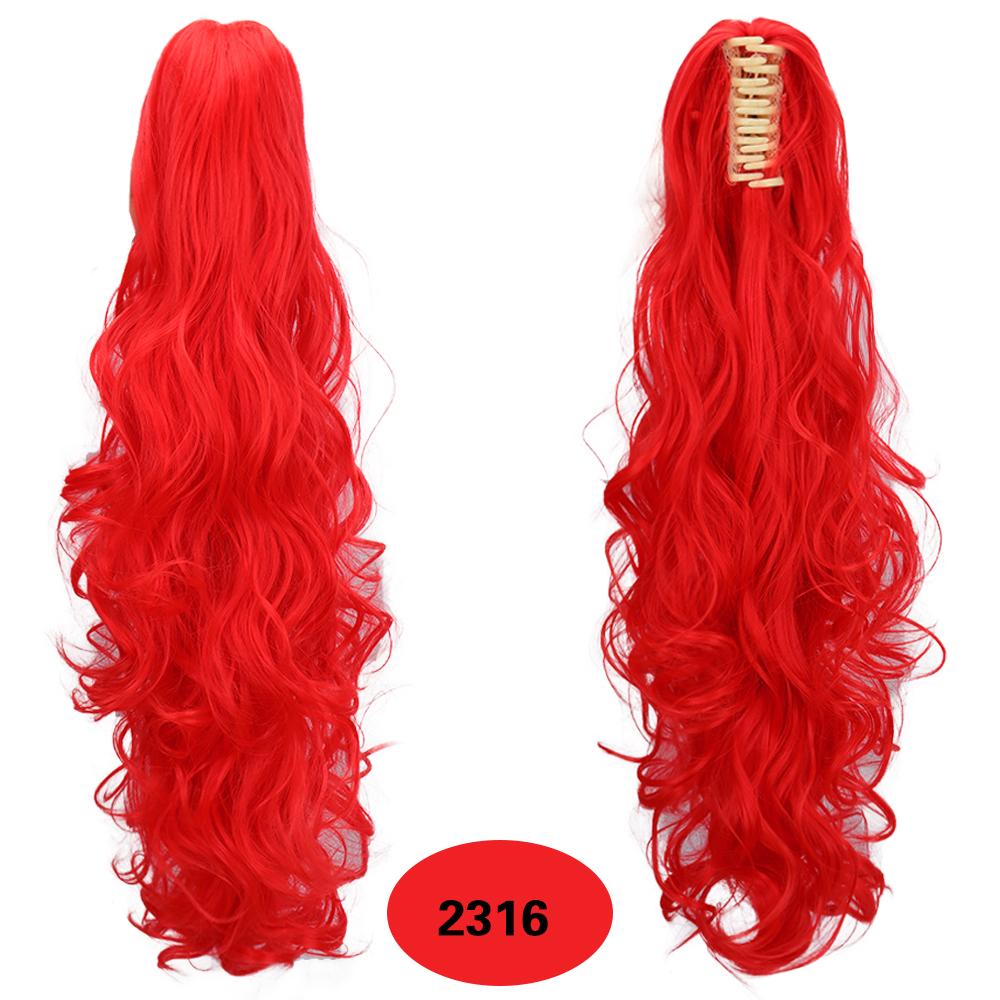 

MISSQUEEN Synthetic Thick Drawstring Claw In Ponytail Extensions Long Wavy Curly Ponytail For Women Daily Cosplay Party Wear 65cm