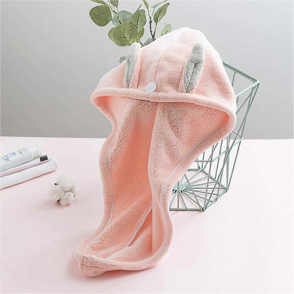 Microfiber Hair Towel for Long Hair Fast Drying Turban with Secure Button Closure