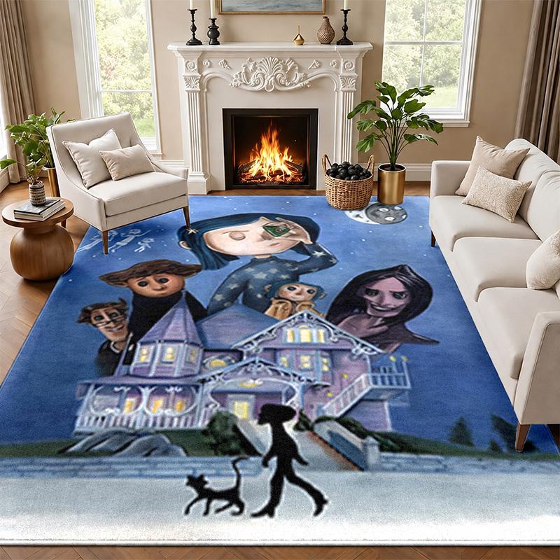 Coraline Carpet Door Mat for Living Room or Bedroom Protective Mat Under Chair Office Decoration Christmas Gift Birthday Present