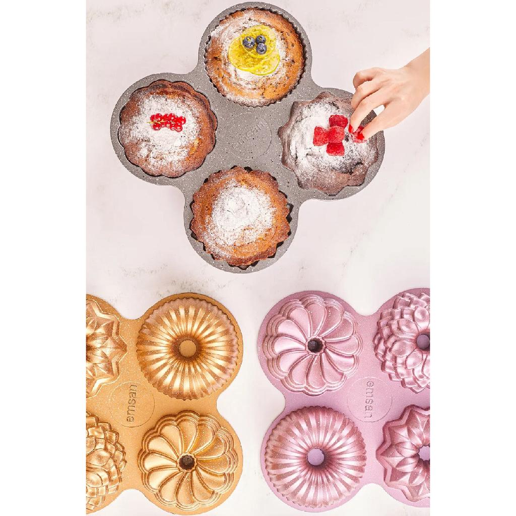 Griss Four In One 4-piece Gray Cake Mold