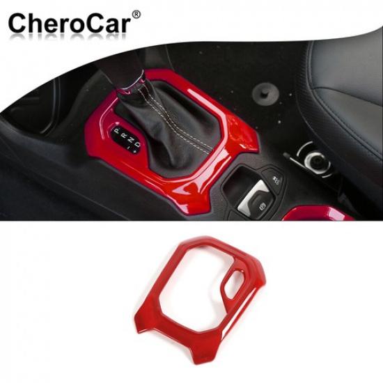 Inner Console Gear Shift Panel Cover Trim Ring Fit For Jeep Renegade 2016+ Red
