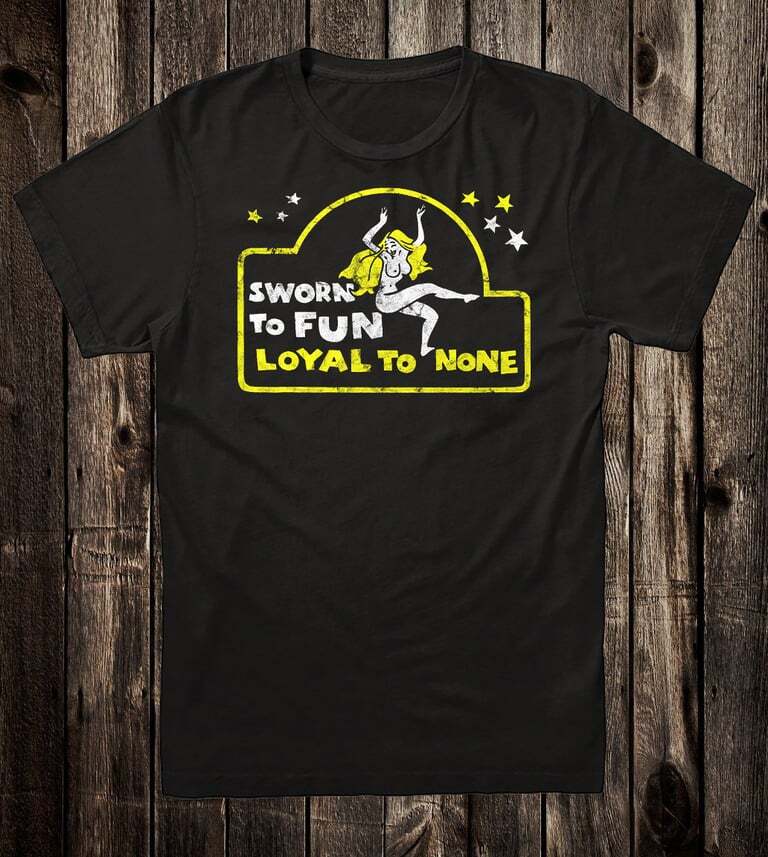 

Retro Tee T-shirt Novelty Chopper Hot Rod Biker Van Sworn To Fun Loyal To None Unisex T-Shirt XXL