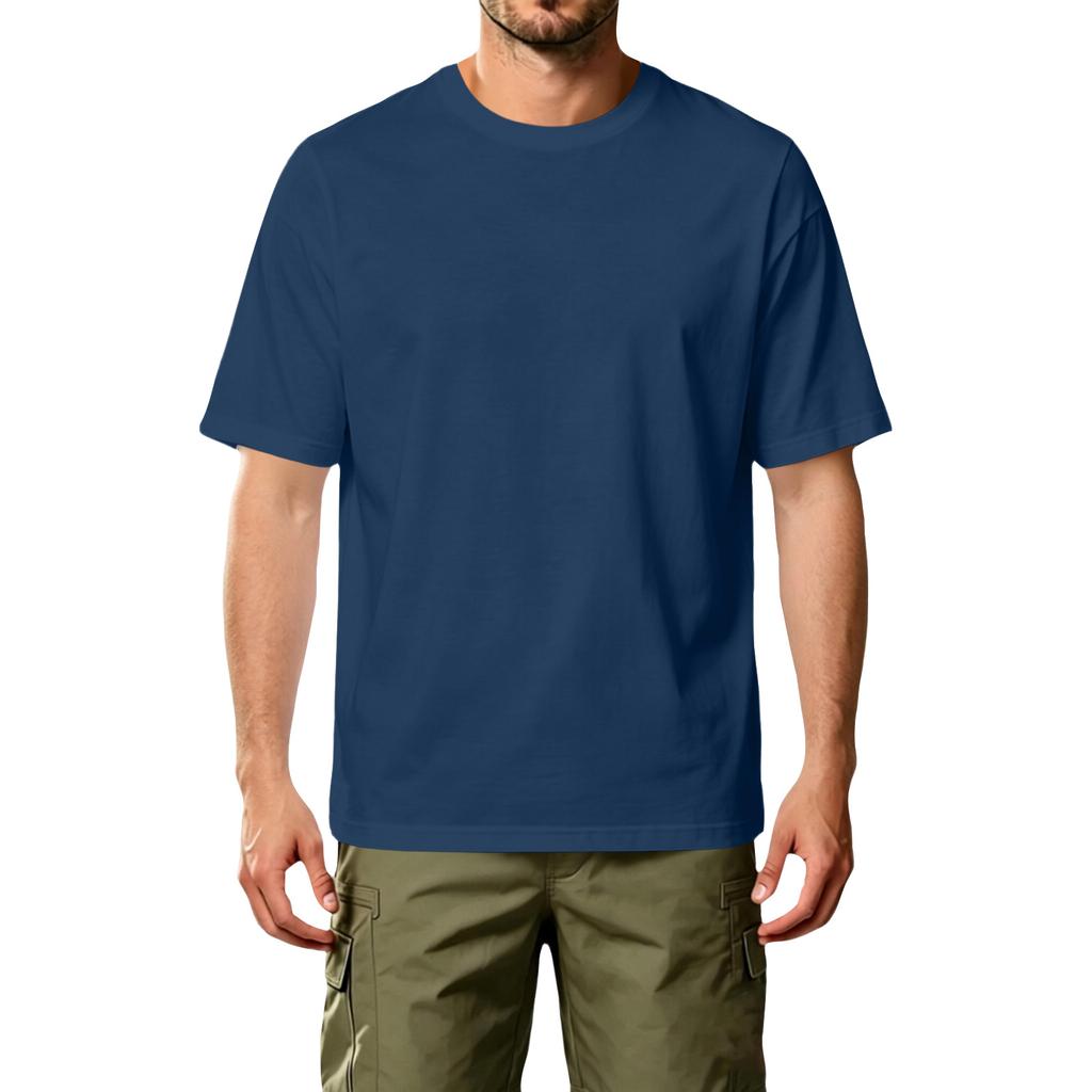 Men's Casual Athletic T-Shirt Crew Neck Short Sleeve Lightweight Soft Fabric Comfortable Fit Basic Plain Tee for Everyday Wear