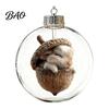Palline con Scena Invernale 3D, Ornamento Luminoso della Storia di Natale, Luce?Ornamento Sfera da Appendere con Animali Mini Up con Luce LED Calda Festiva per Decorazione Interna, Carino