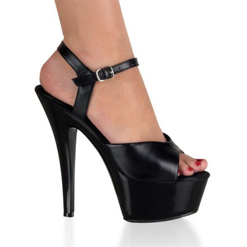 Sandals newly recommended versatile l fish mouth sandals 15cm high heels