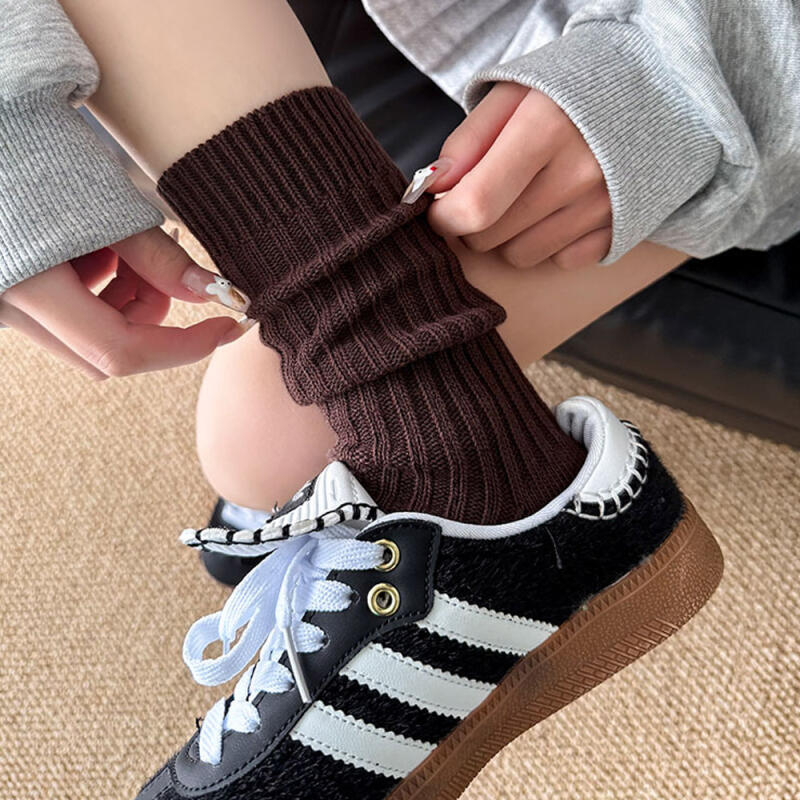 Ballet Loose Fit Long Compression-Free Knit Daily Socks R277