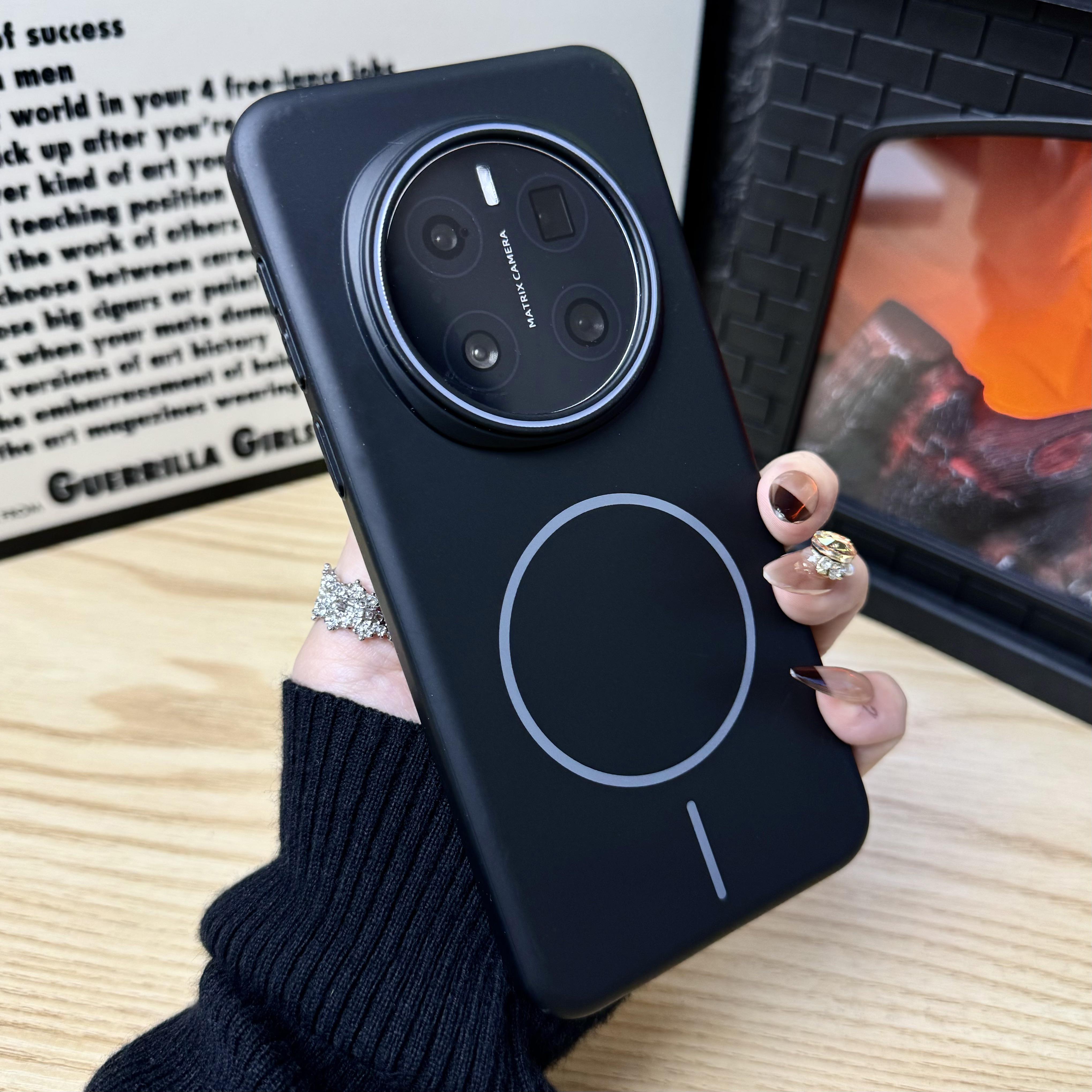 

Ударопрочный жесткий чехол из ПК для Honor Magic 7 Lite Тонкий матовый магнитный чехол для телефона для Honor Magic 6 5 Lite 7 Pro X9A X9B X9C Бампер Honor X9b чёрный