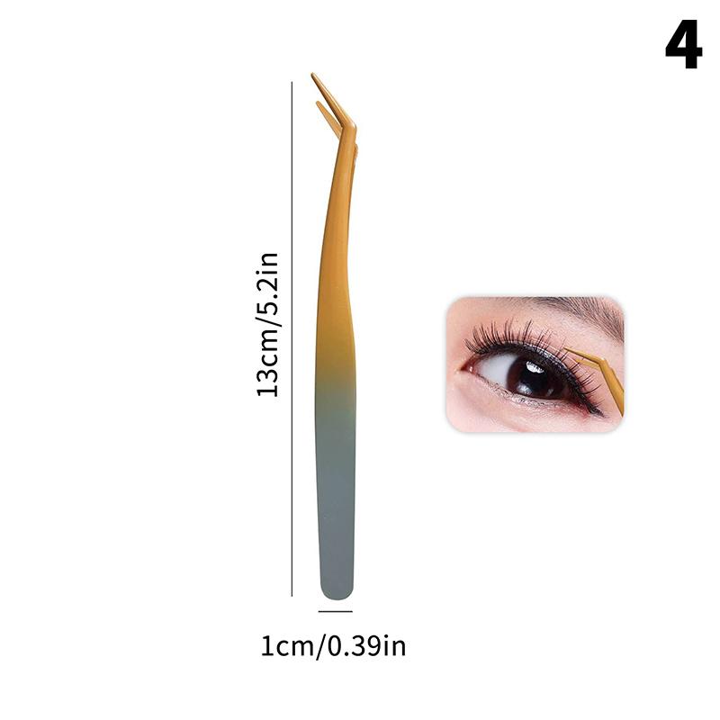 

1 шт. Пинцет из нержавеющей стали с градиентным покрытием для наращивания ресниц 3D Прецизионный зажим для наращивания ресниц