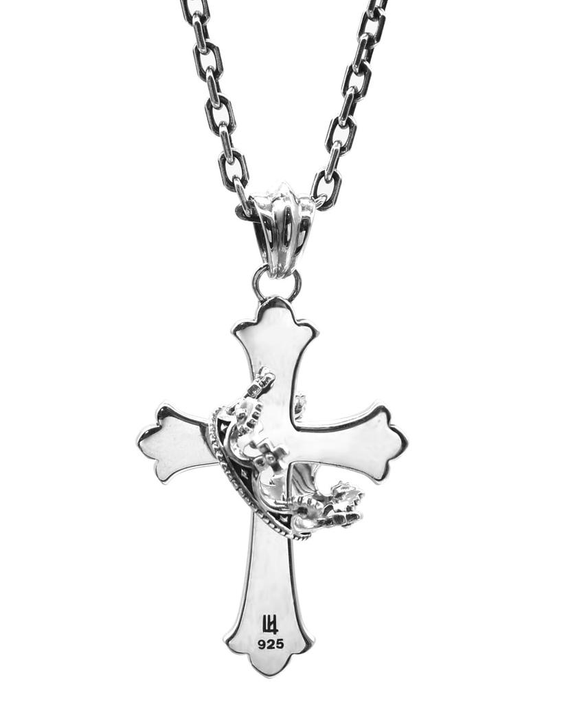 LION HEART HOWL Howling Cross Necklace S SIZE Sterling Silver 925 50cm / / /