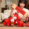 Chinese Style Plush Horse Doll Fluffy Zodiac Pony Figurine Cartoon Steed Doll  Home Decoration
