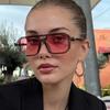 Retro Chic Women's Square Fashion Glasses with Pink Lenses for Everyday Fashion Beach Outings & Casual Wear Trendy Eyewear