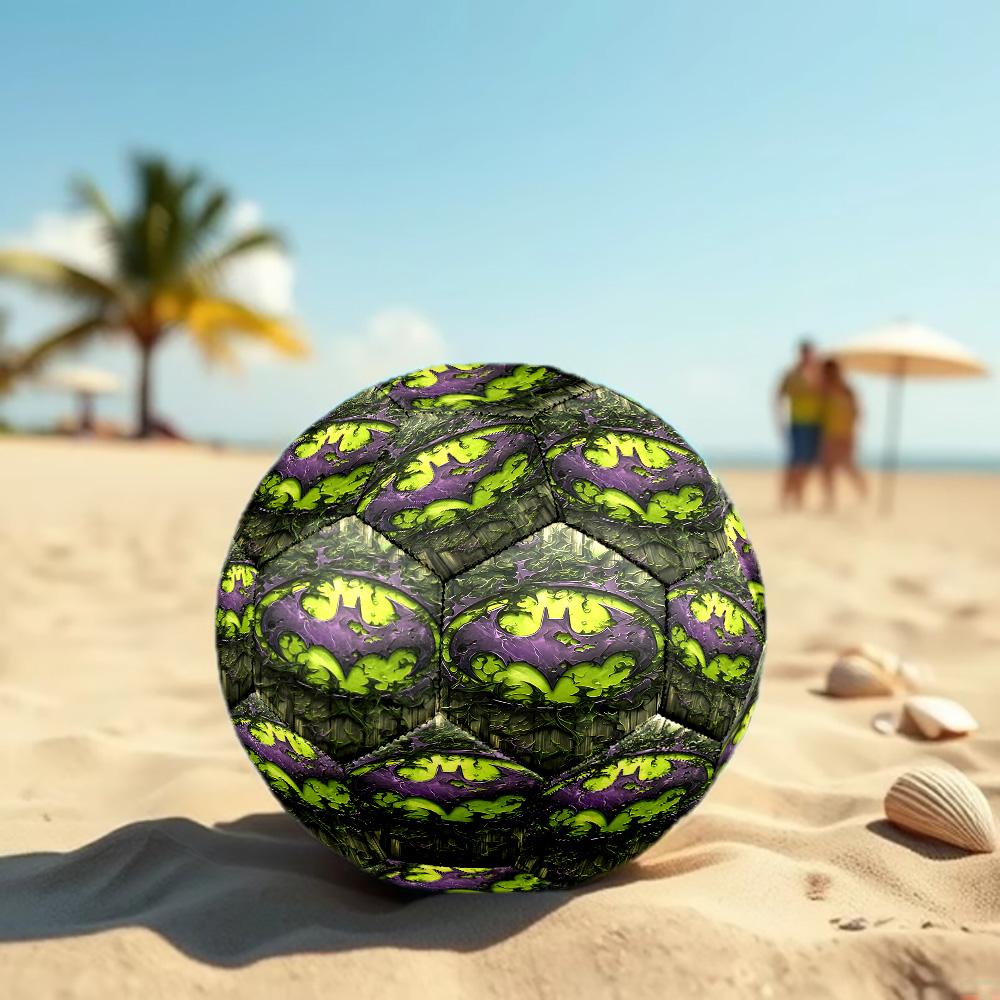 Superheroes Print Size 5 Soccer Ball, Standard Match Football for Sports Game and Team Practice, Ideal Gift for Soccer Fans