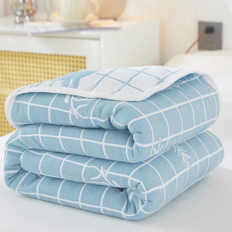 Pure Cotton 6-Layer Gauze Summer Quilt for Children - Thin, Breathable Baby Blanket