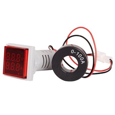 LED Digital Voltmeter Amperemeter Signalleuchten Volt Spannung Strom Combo Meter Indikator Tester Messung AC 60-500 V 1-100 A