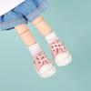 High Quality Pair Of 1:12 Dollhouse Low Top Canvas Shoes Star Pattern Shoes Suit For Ob11 1/12 Bjd Doll Gsc DOD YMY Doll Accessories