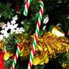 20Pcs Xmas Candy Canes Pendant Acrylic Xmas Tree Twisted Crutch Hanging Ornament Happy New Year Christmas Party Home Decoration