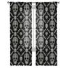 Skull Black Sheer Curtains Window Tulle Curtains For Living Room Bedroom For Kitchen Veiling Curtains Decoration