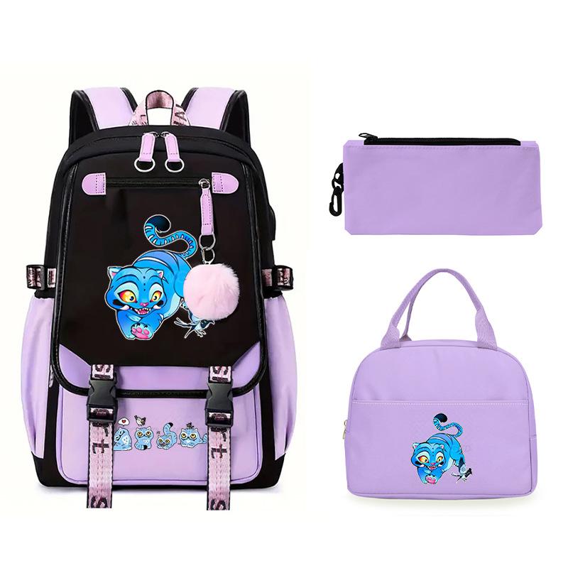 Animation Cartoon Peripheral Printing Children'S Backpack Male And Female Versatile Large-Capacity Student Schoolbag