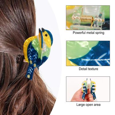 Cute Colorful Bird Hair Claw Hair Clips for Women Girls Vibrant Spring Hair Accessories Fashion Hairpins for Daily Use