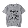 Couple Matching T-Shirt Funny Game Player Shirts Short Sleeve Loose Women Men Tshirt Pregnancy Announcement Tops