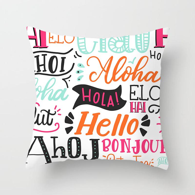 Blue Print Nordic Style Cushion Car Sofa Cushion Pillow Lumbar Cushion Cover Home Furnishings