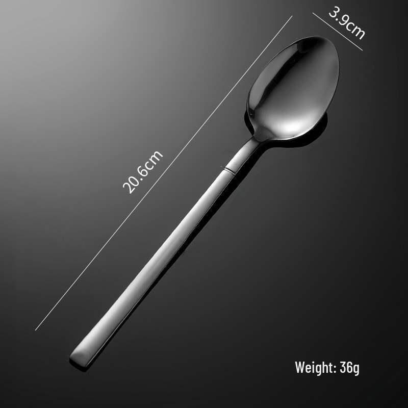 Four-Piece Stainless Steel Restaurant Knife, Fork, Spoon Set - Elegant Hotel Steak Tableware